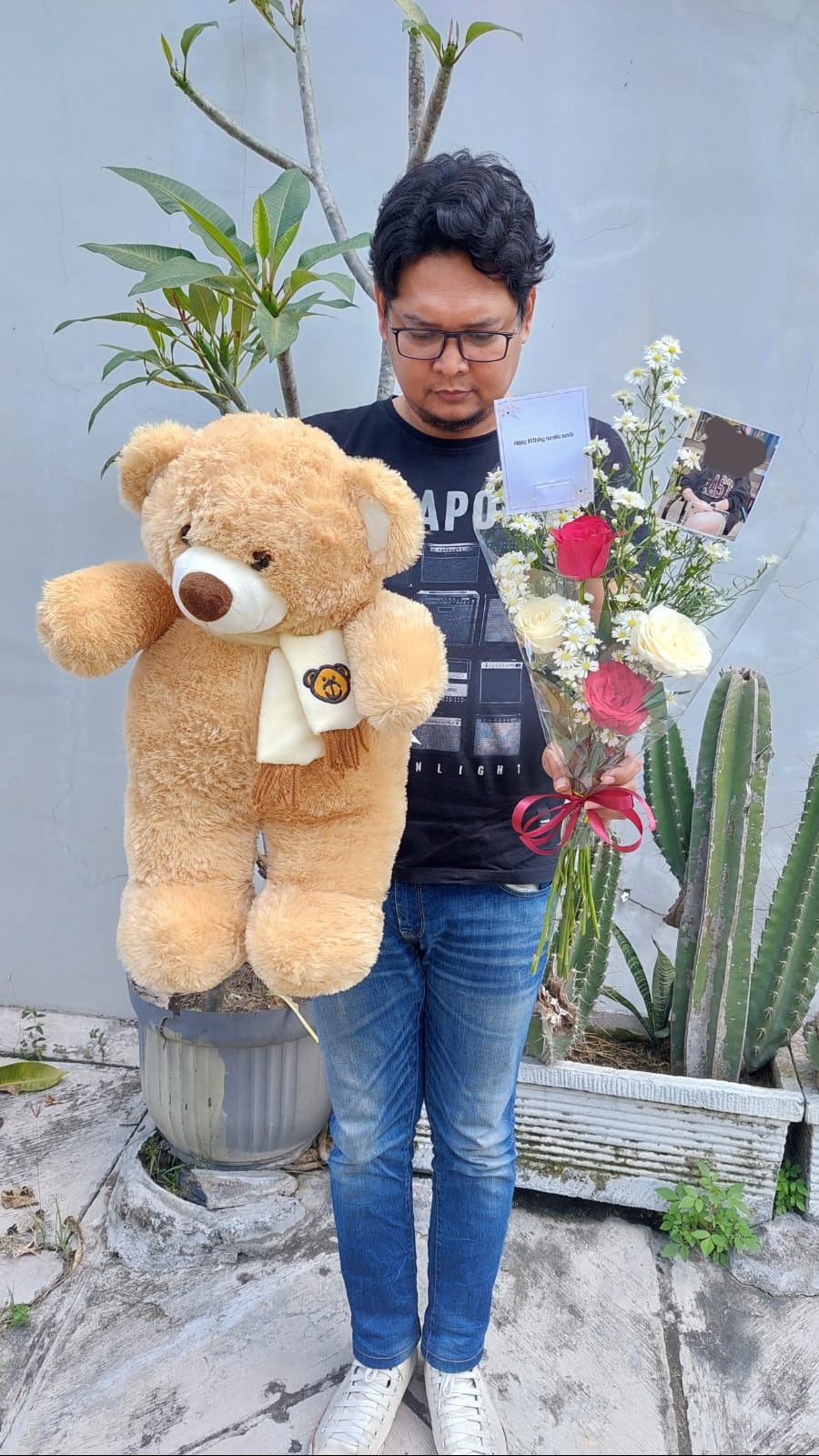 Bunga Segar, Boneka & Foto
